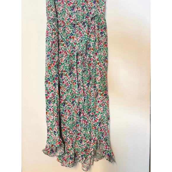 NWOT J.Crew Ruffle Midi Dress With Curved Hem Floral Size 10 - Picture 6 of 6
